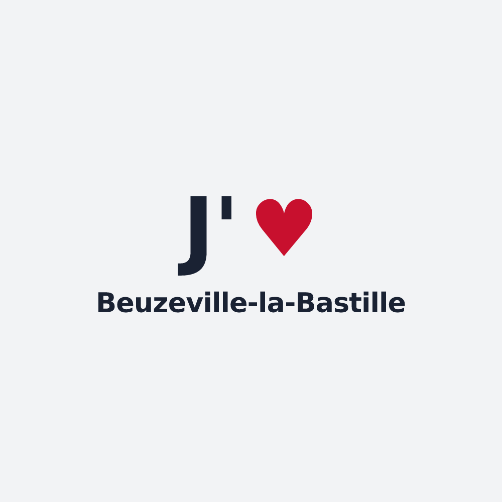 Poster personnalisé Beuzeville-la-Bastille — design J'aime Beuzeville-la-Bastille