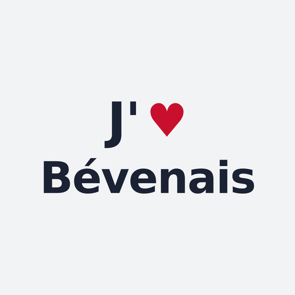Poster personnalisé Bévenais — design « J'aime Bévenais » imprimé sur le poster