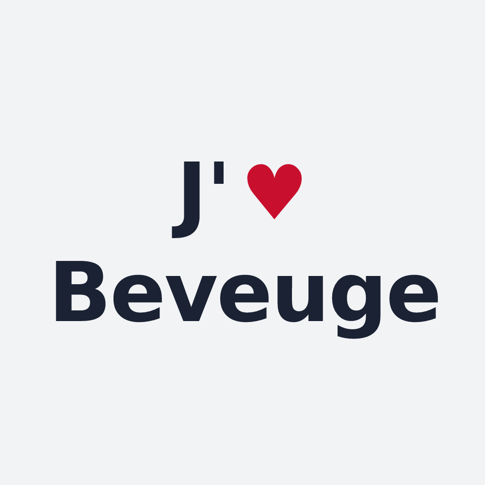 Poster personnalisé Beveuge — design J'aime Beveuge
