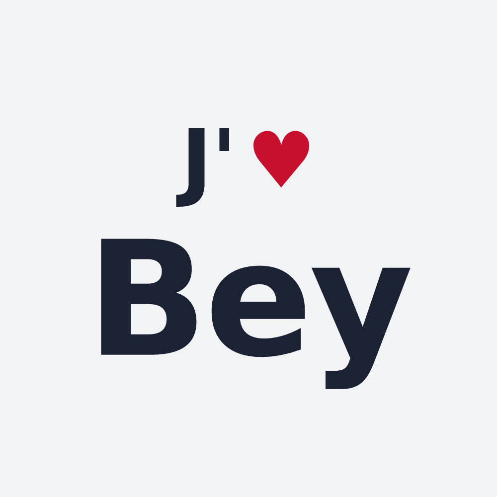 Poster personnalisé Bey — design J'aime Bey