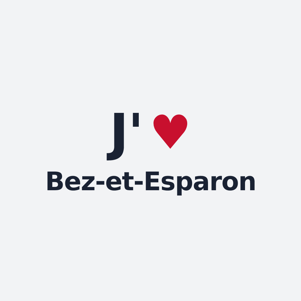 Poster personnalisé Bez-et-Esparon — design J'aime Bez-et-Esparon