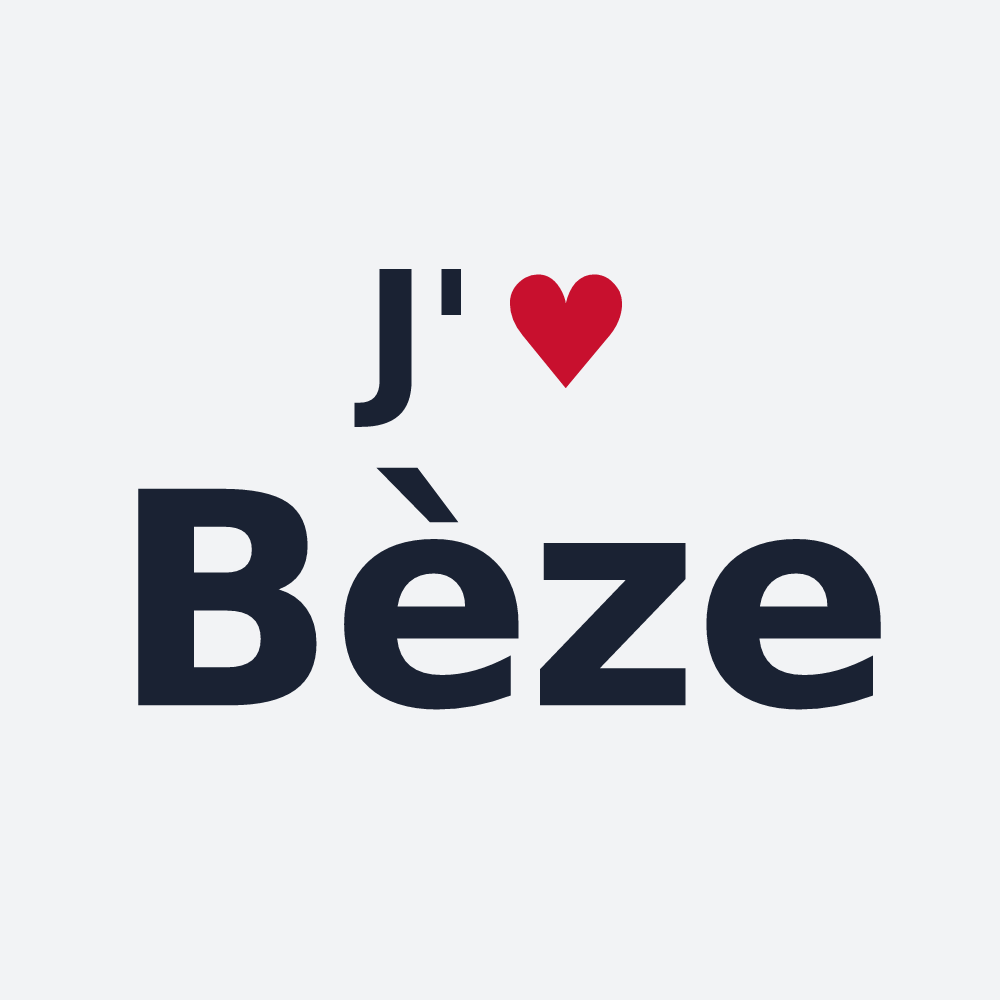 Poster personnalisé Bèze — design J'aime Bèze