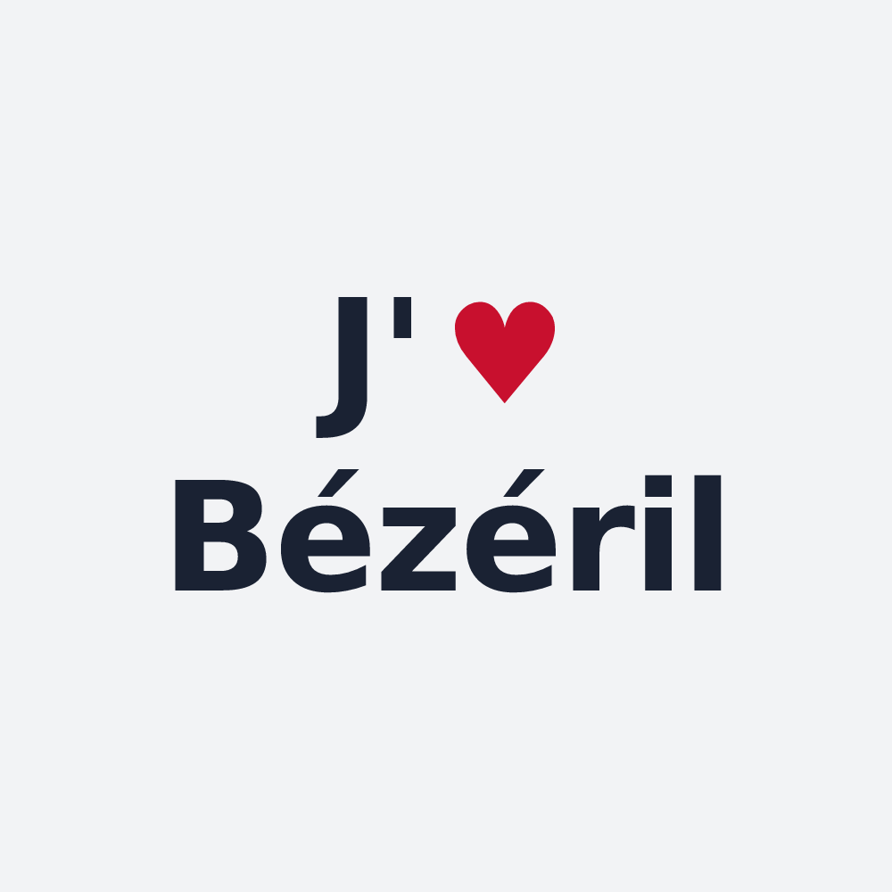 Poster personnalisé Bézéril — design J'aime Bézéril