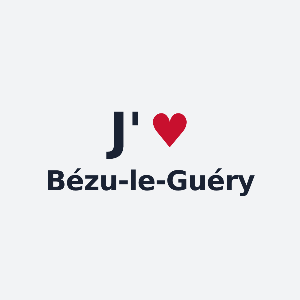 Poster personnalisé Bézu-le-Guéry — design J'aime Bézu-le-Guéry