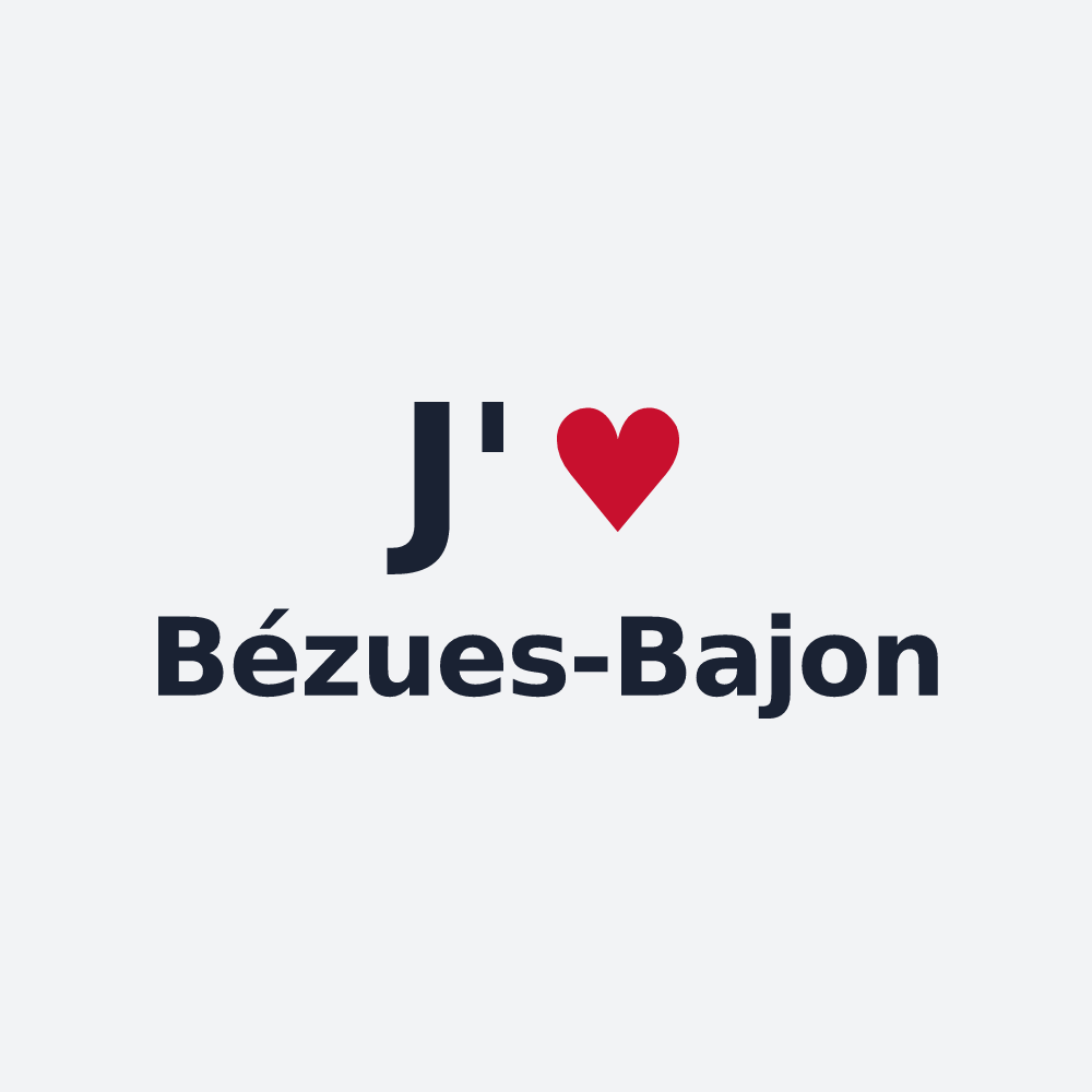 Poster personnalisé Bézues-Bajon — design J'aime Bézues-Bajon