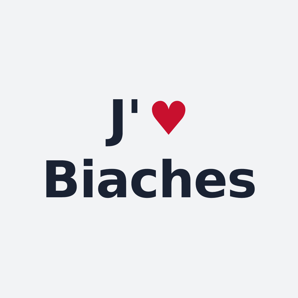 Poster personnalisé Biaches — design « J'aime Biaches » imprimé sur le poster