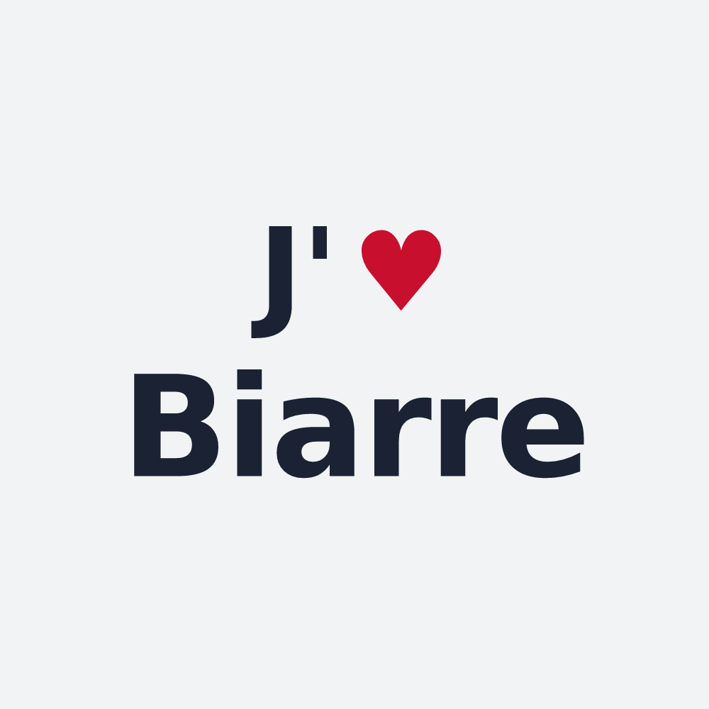 Poster personnalisé Biarre — design J'aime Biarre
