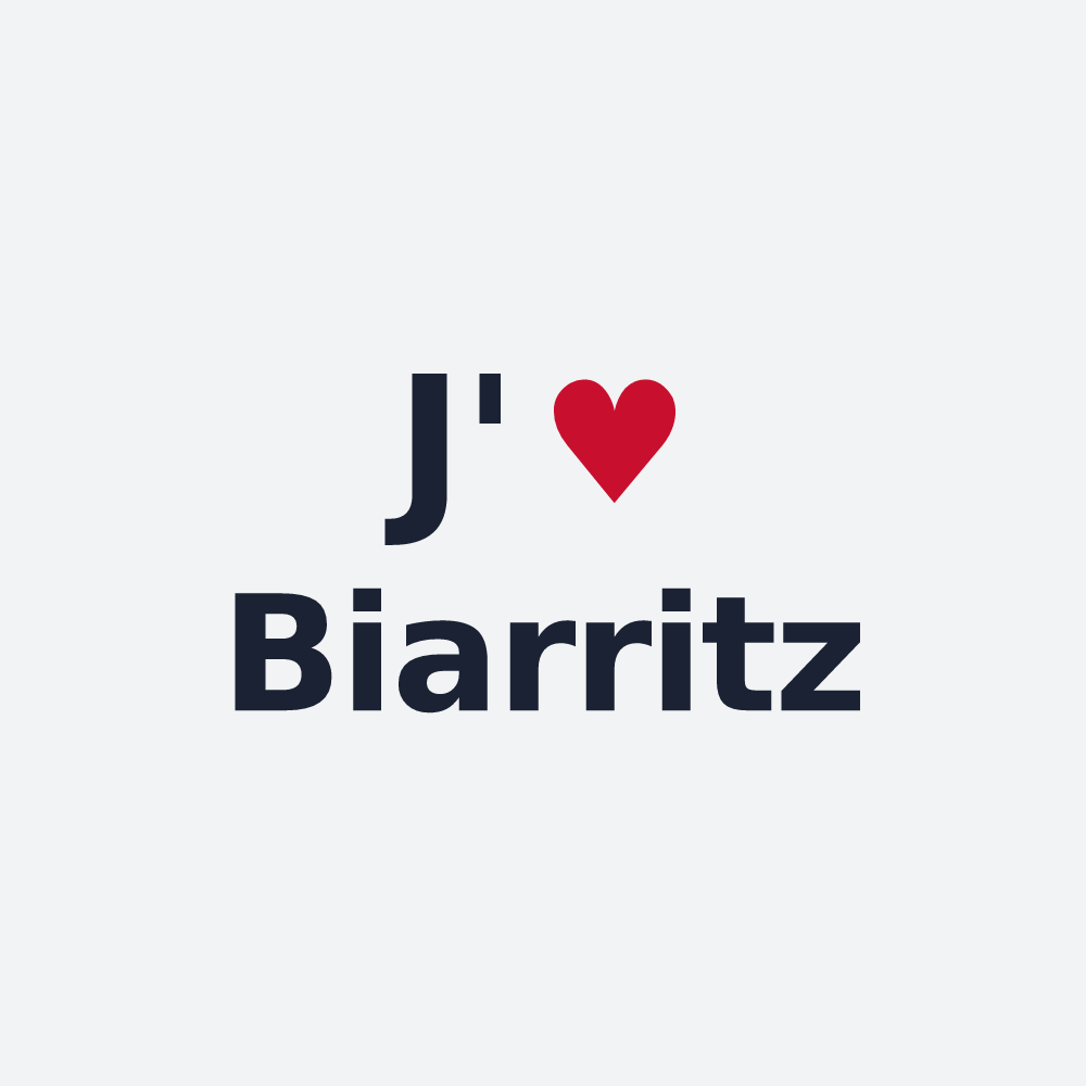 Poster personnalisé Biarritz — design J'aime Biarritz