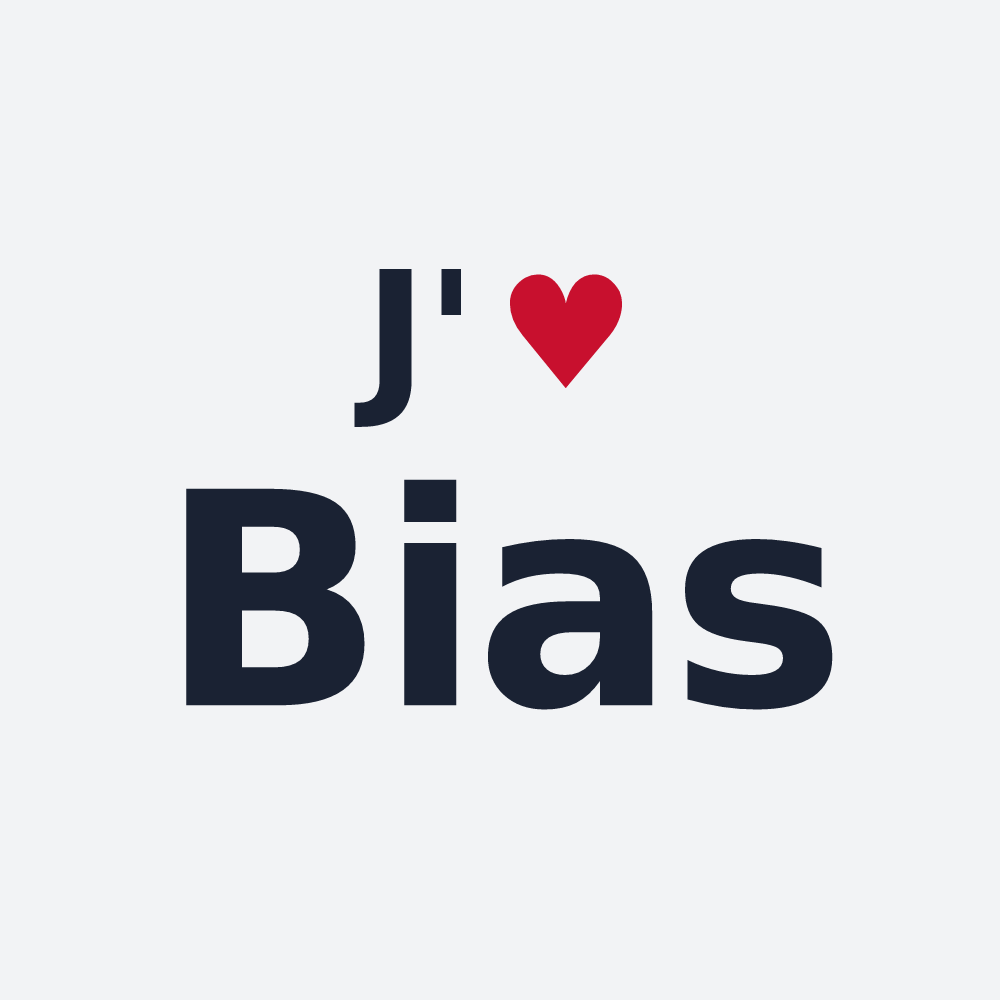 Poster personnalisé Bias — design J'aime Bias