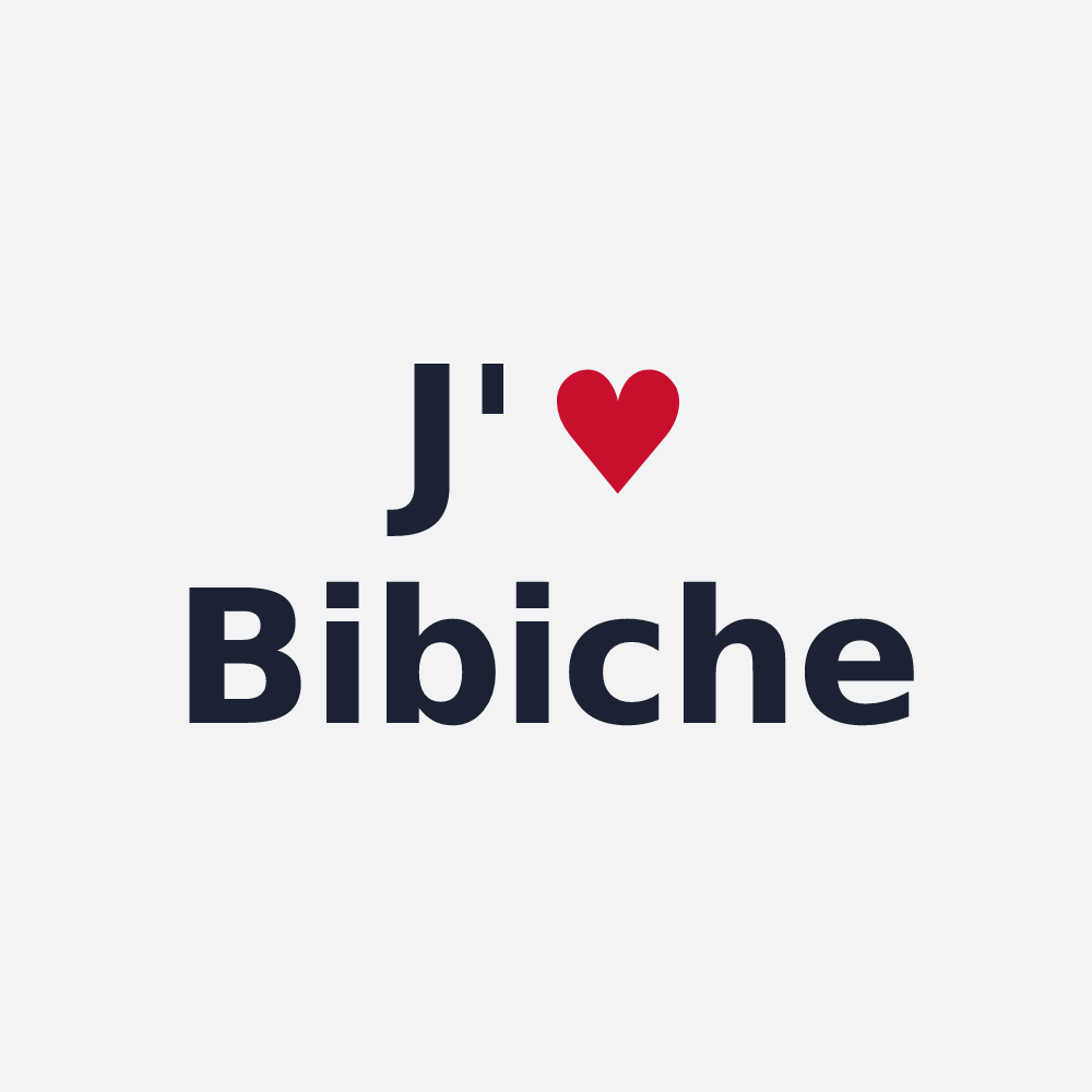 Poster personnalisé Bibiche — design J'aime Bibiche