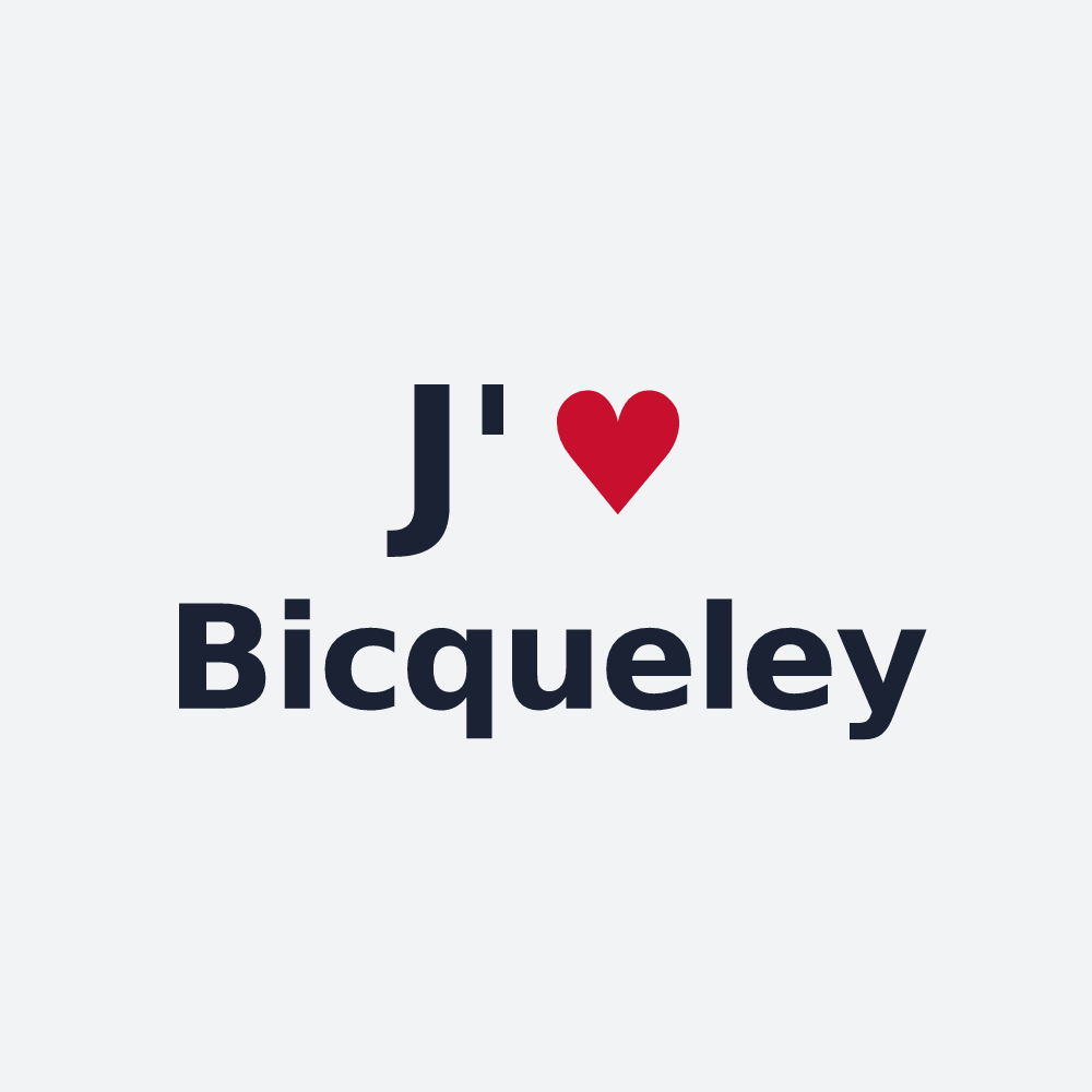 Poster personnalisé Bicqueley — design J'aime Bicqueley
