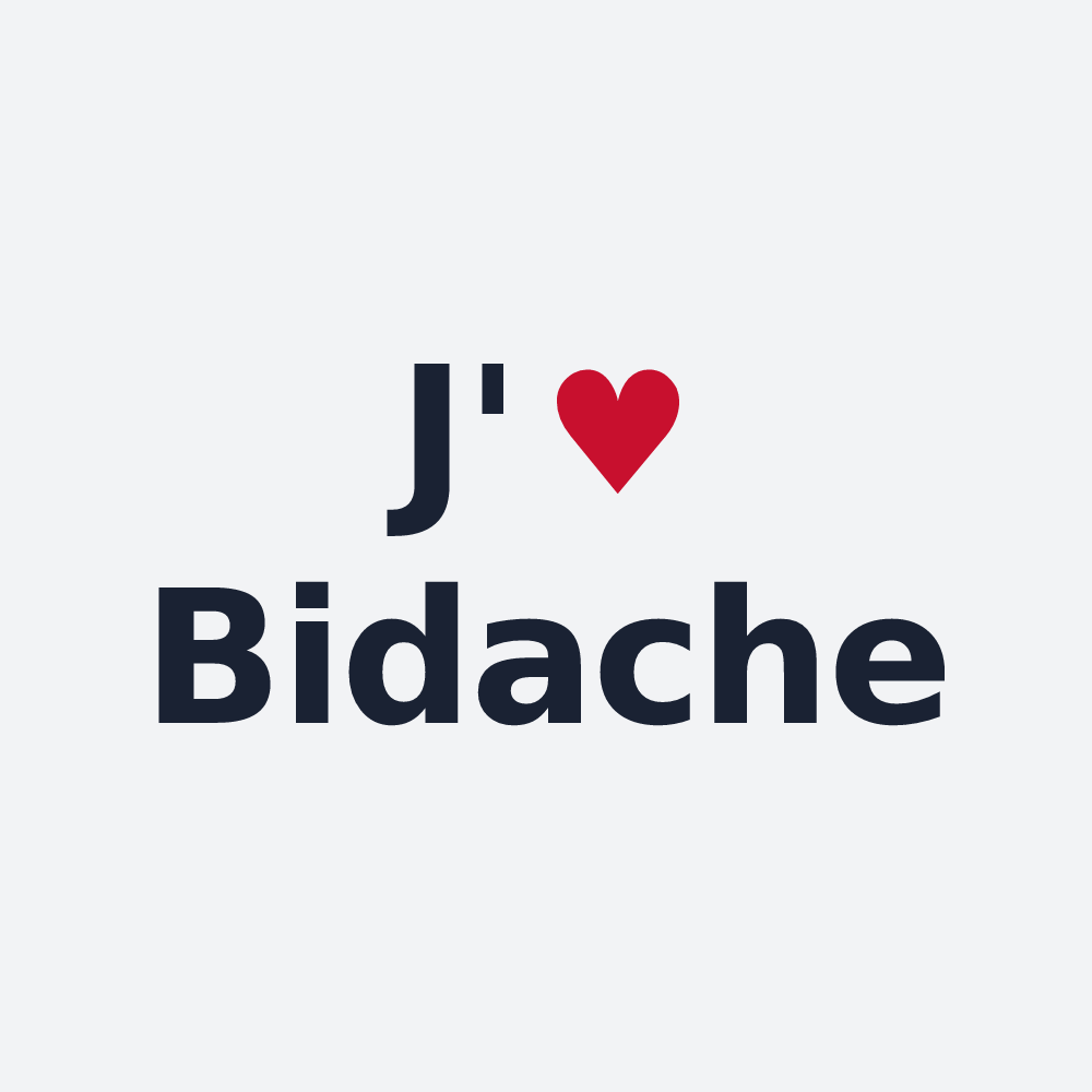 Poster personnalisé Bidache — design J'aime Bidache