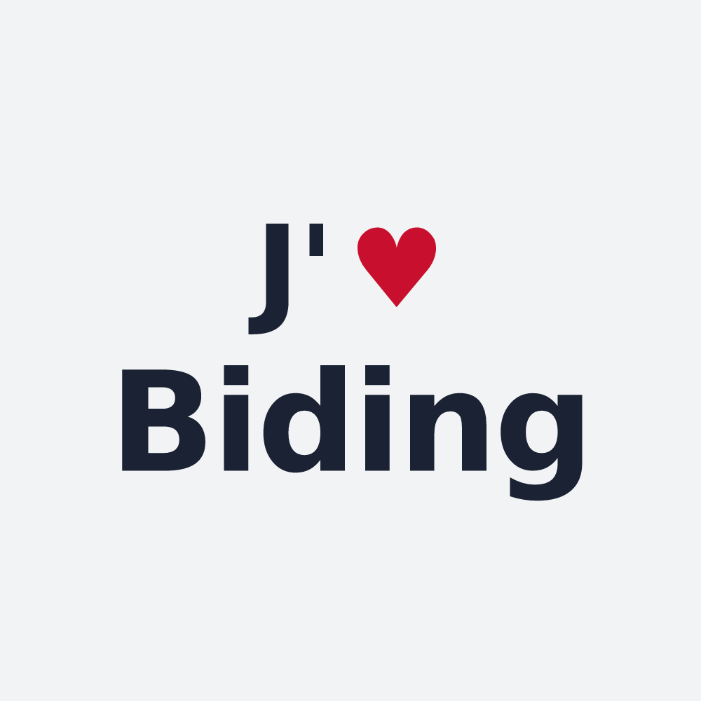 Poster personnalisé Biding — design J'aime Biding