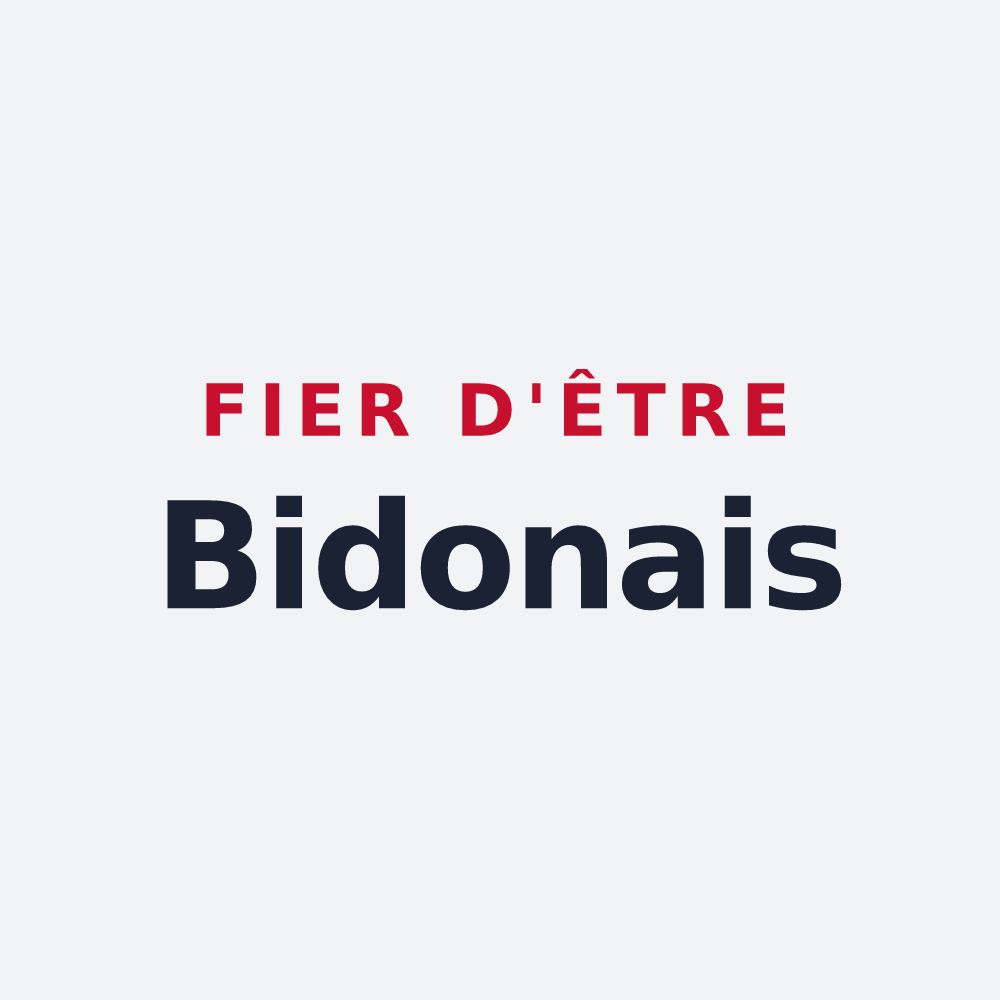Poster « Fier d'être Bidonais » — design pour Bidon