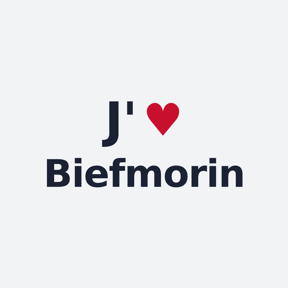 Poster personnalisé Biefmorin — design J'aime Biefmorin