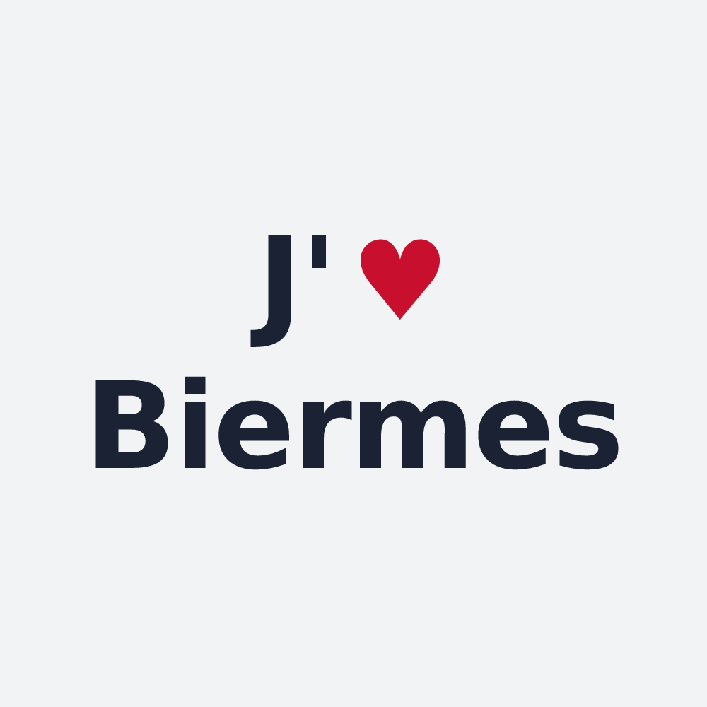 Poster personnalisé Biermes — design J'aime Biermes