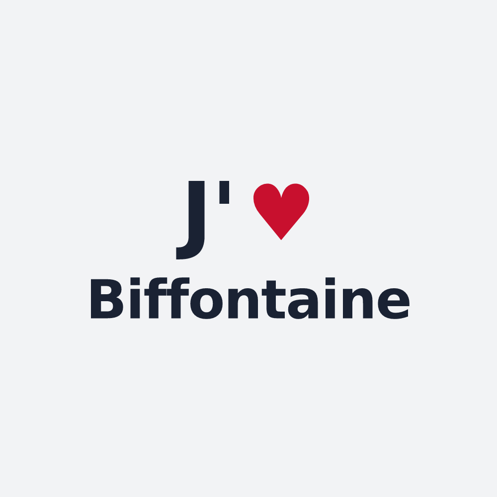 Poster personnalisé Biffontaine — design J'aime Biffontaine