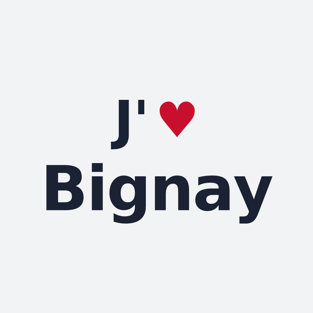 Poster personnalisé Bignay — design J'aime Bignay