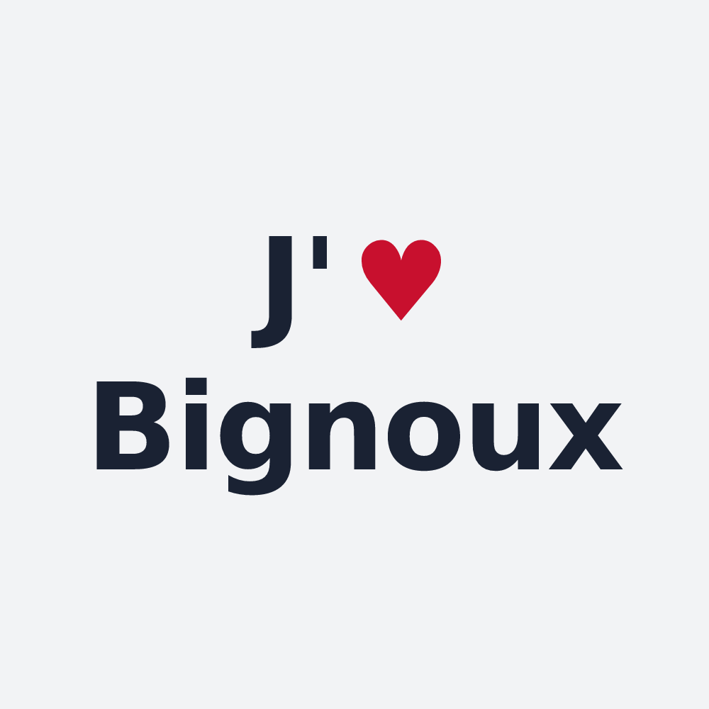 Poster personnalisé Bignoux — design J'aime Bignoux