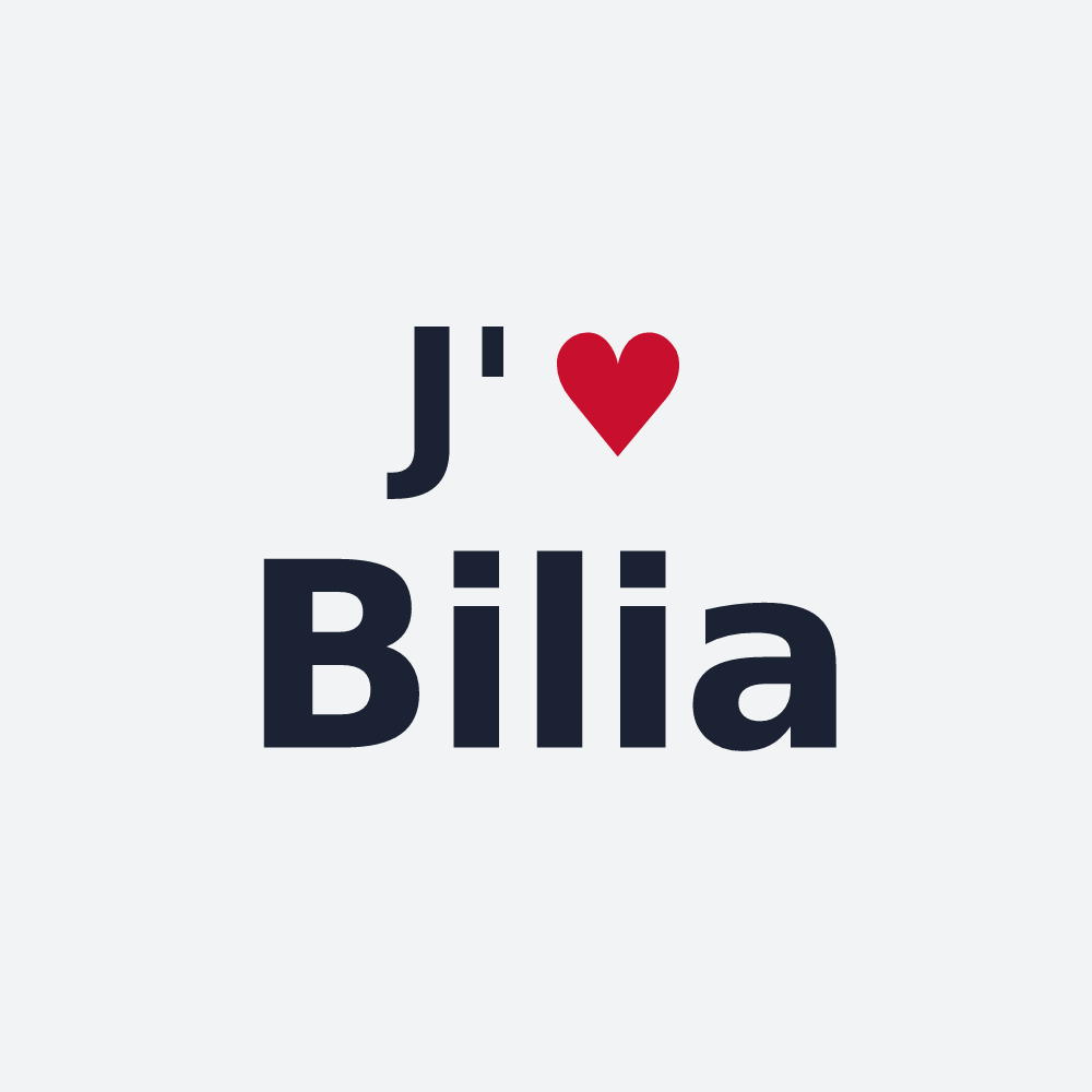 Poster personnalisé Bilia — design J'aime Bilia
