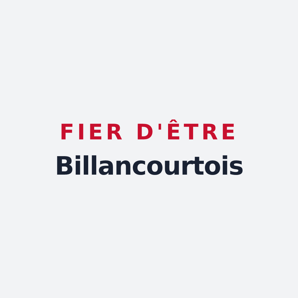Poster « Fier d'être Billancourtois » — design pour Billancourt