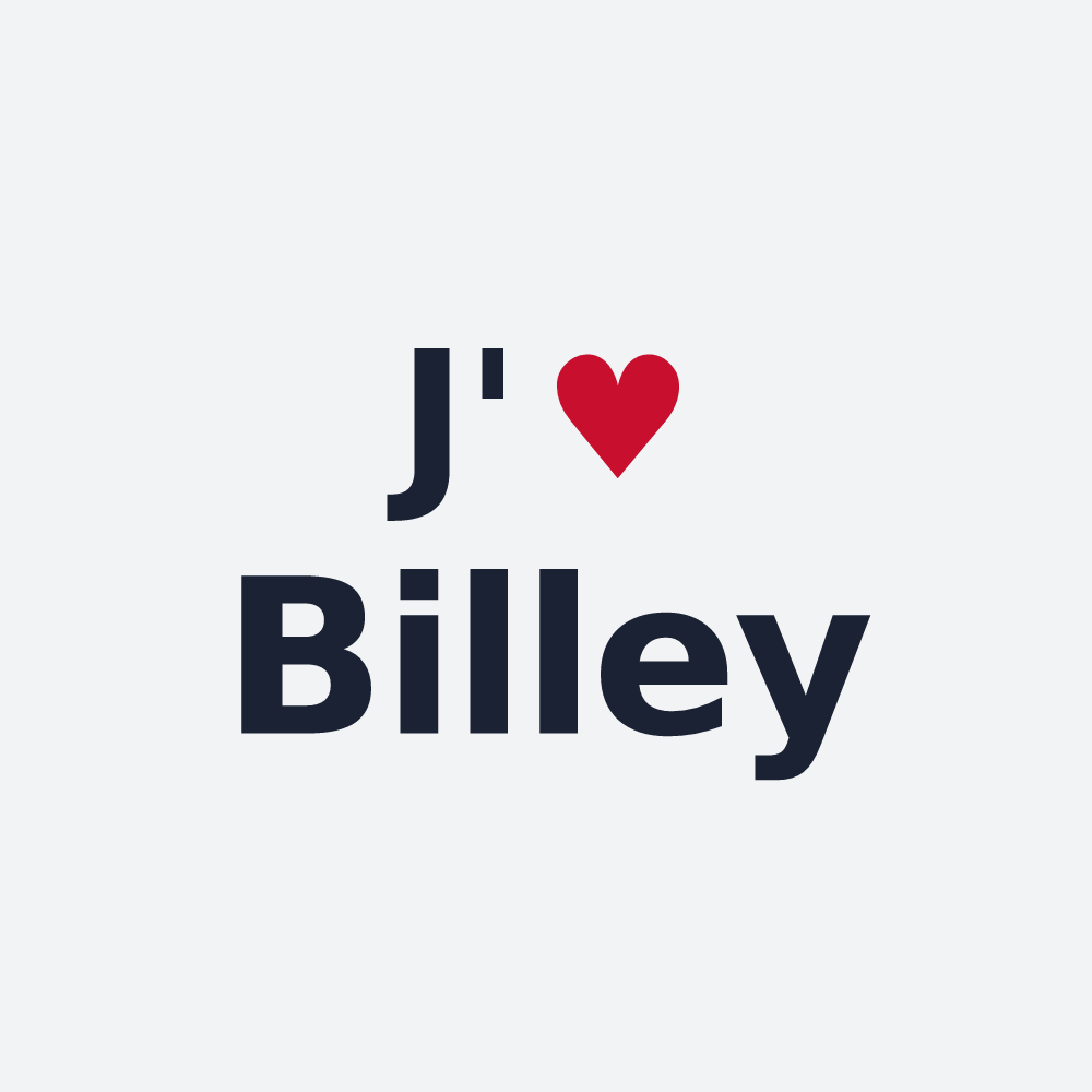 Poster personnalisé Billey — design J'aime Billey