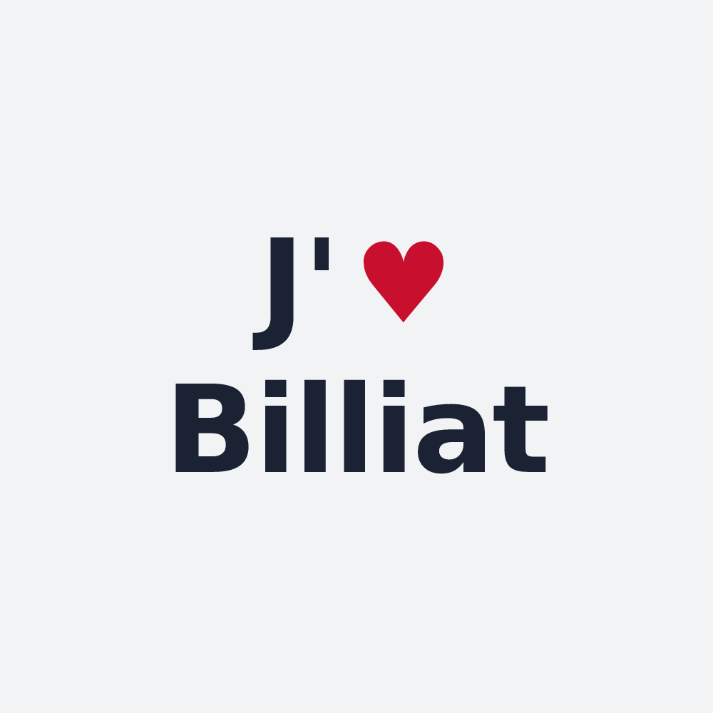 Poster personnalisé Billiat — design J'aime Billiat