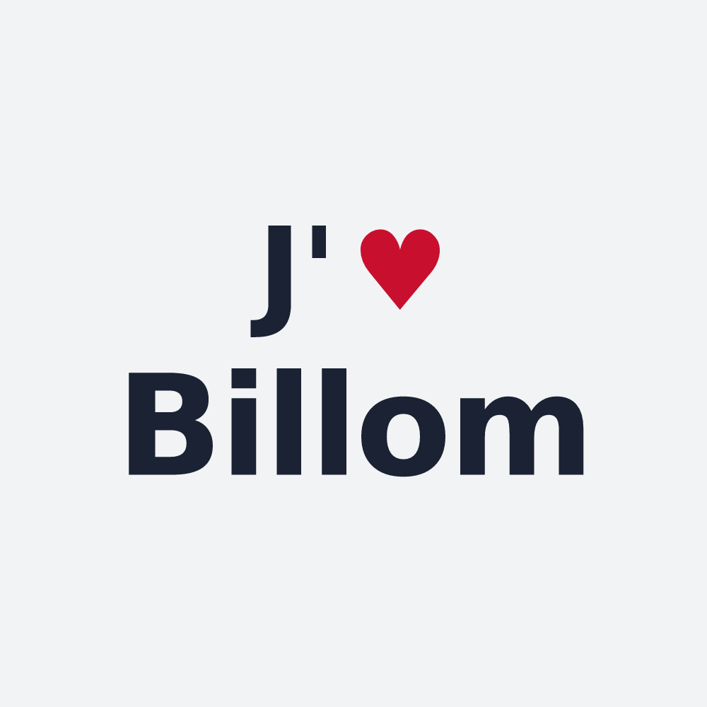 Poster personnalisé Billom — design J'aime Billom
