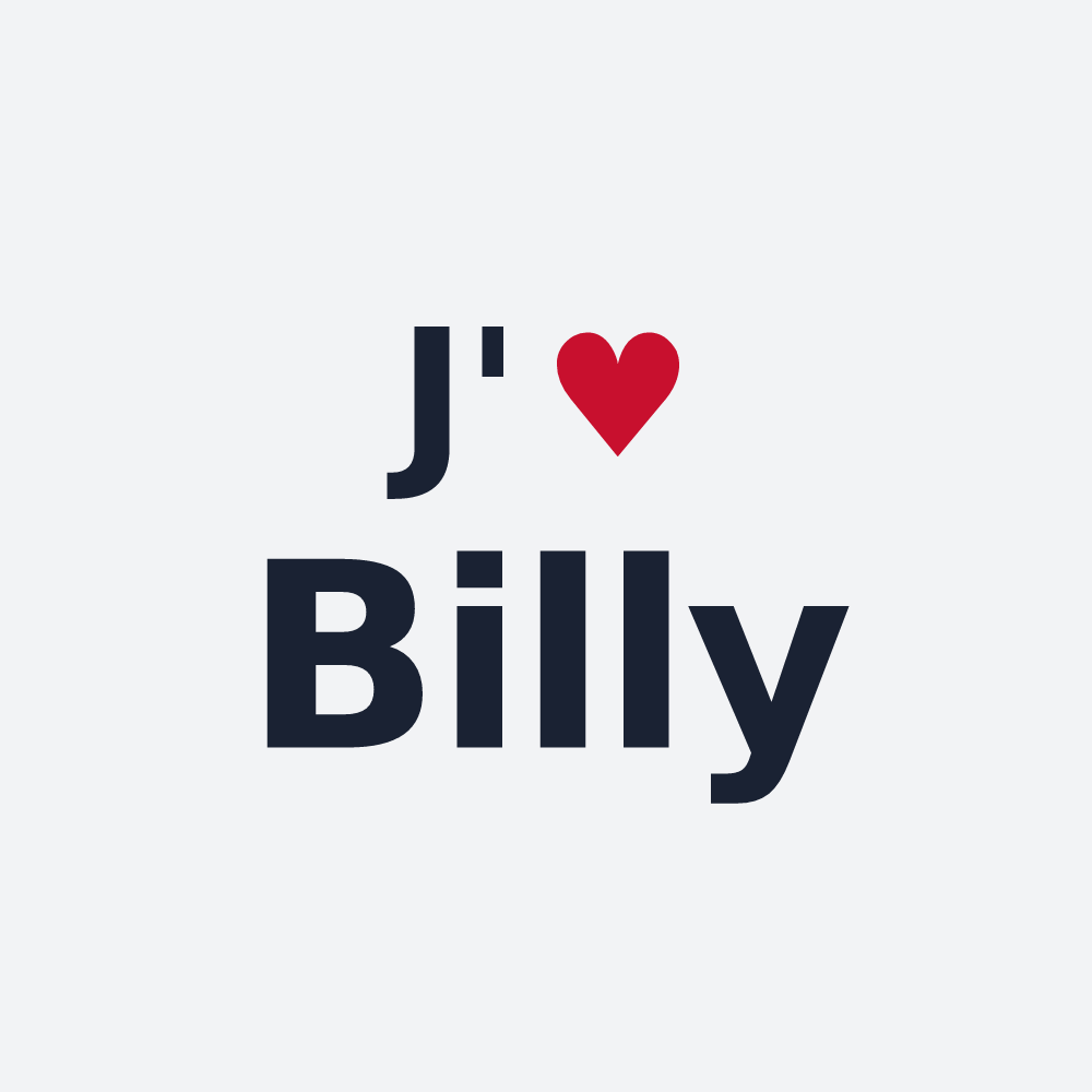 Poster personnalisé Billy — design J'aime Billy