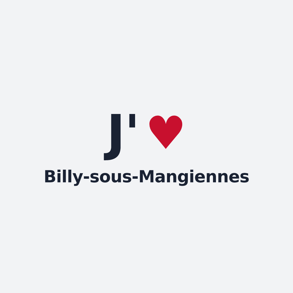 Poster personnalisé Billy-sous-Mangiennes — design J'aime Billy-sous-Mangiennes