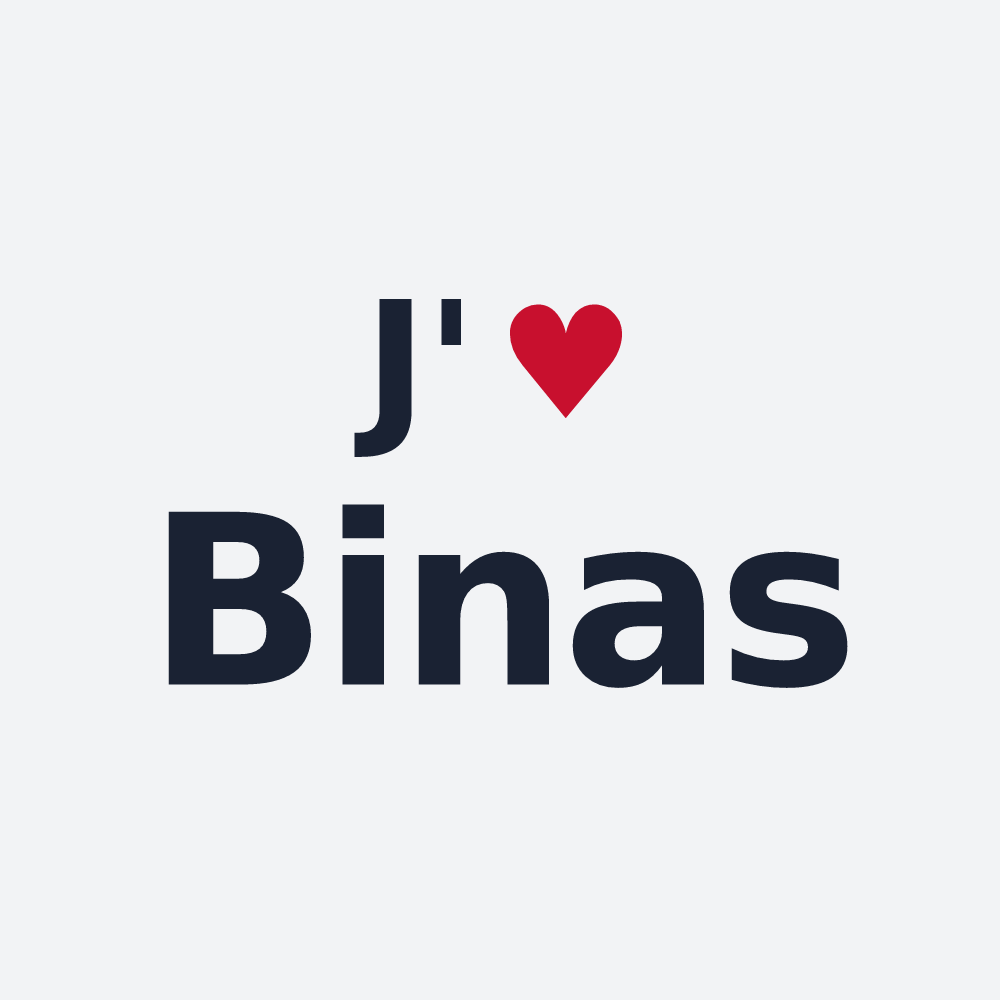 Poster personnalisé Binas — design J'aime Binas