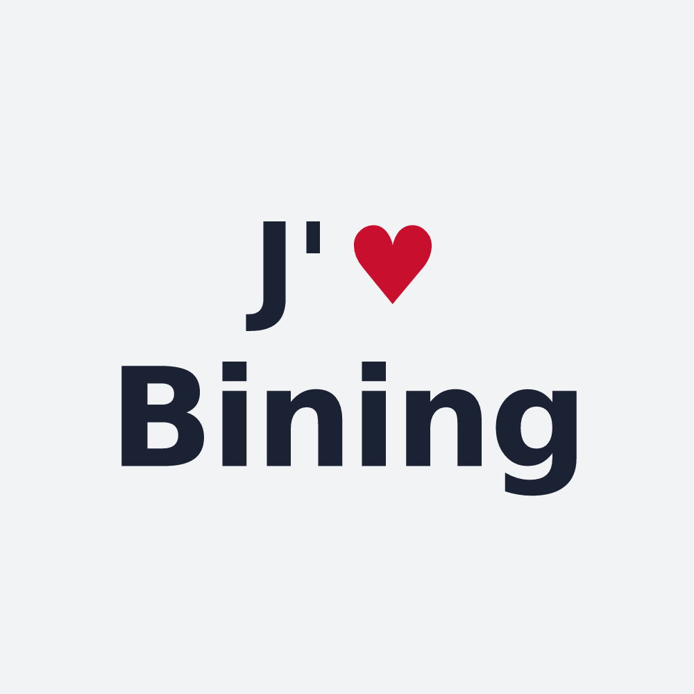 Poster personnalisé Bining — design J'aime Bining