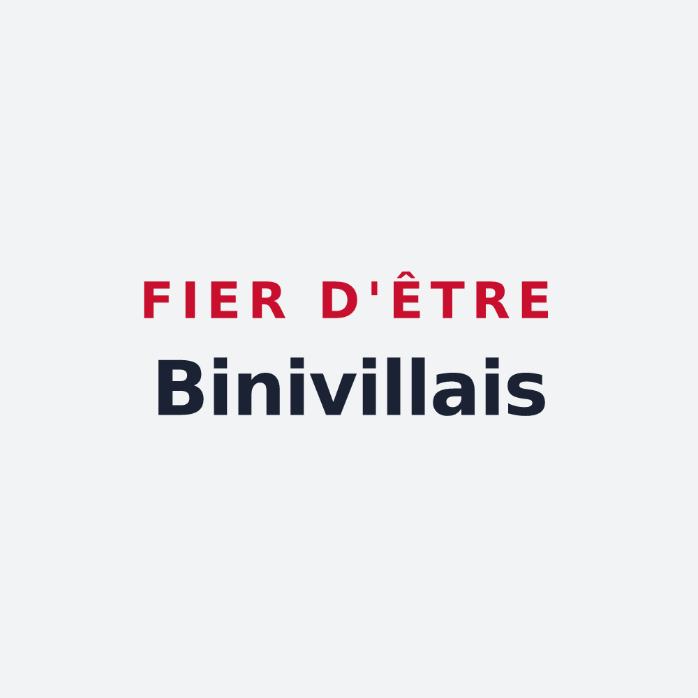 Poster « Fier d'être Binivillais » — design pour Biniville