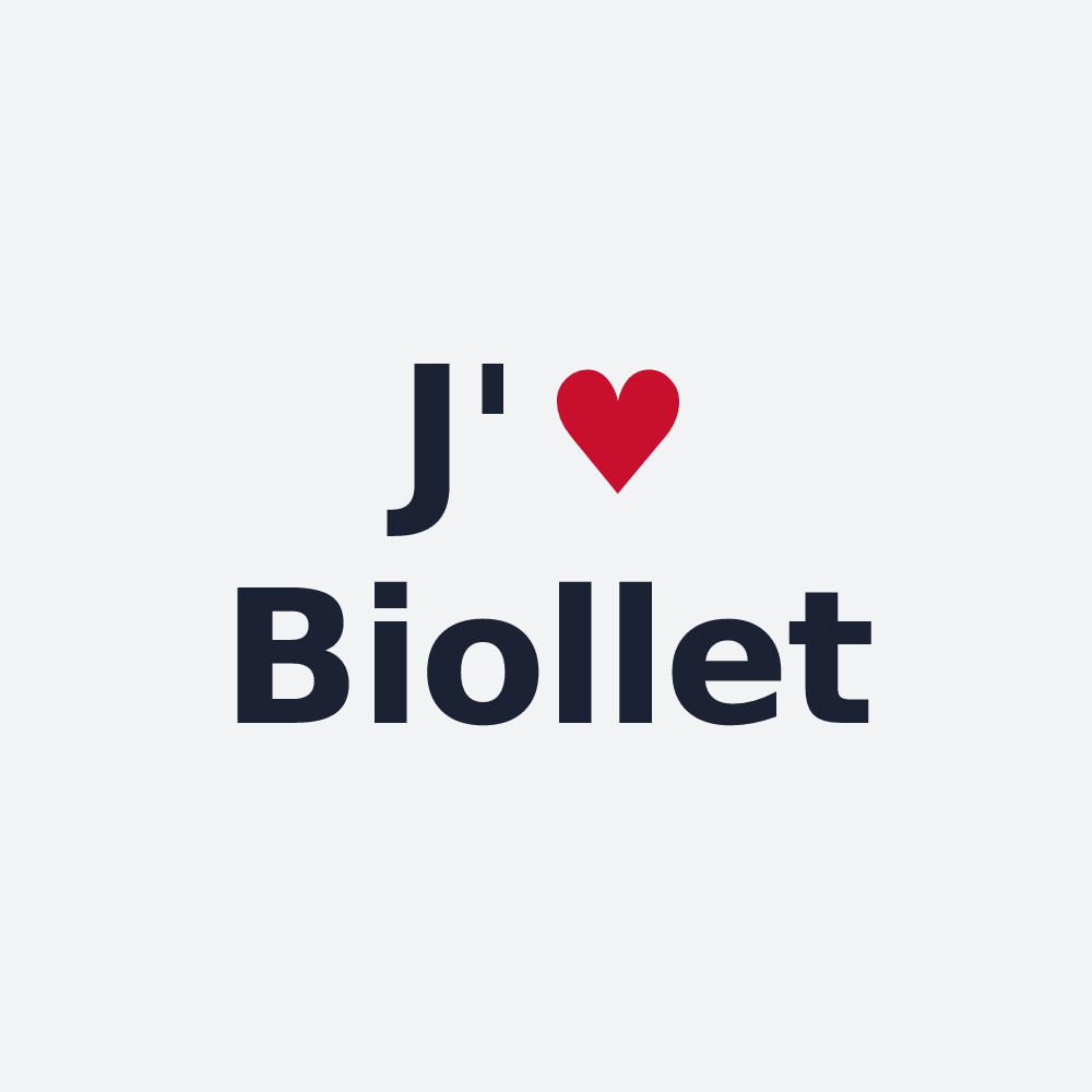 Poster personnalisé Biollet — design J'aime Biollet