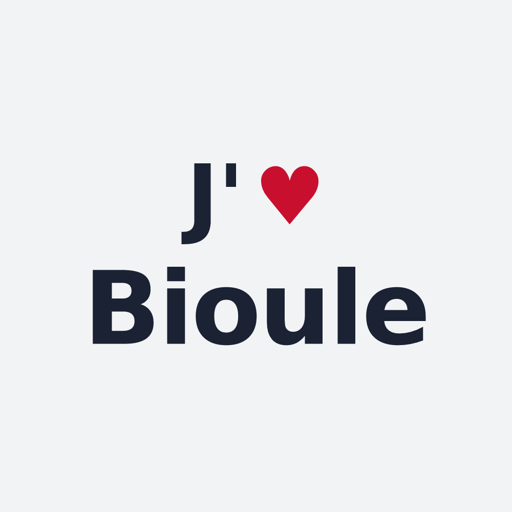 Poster personnalisé Bioule — design J'aime Bioule