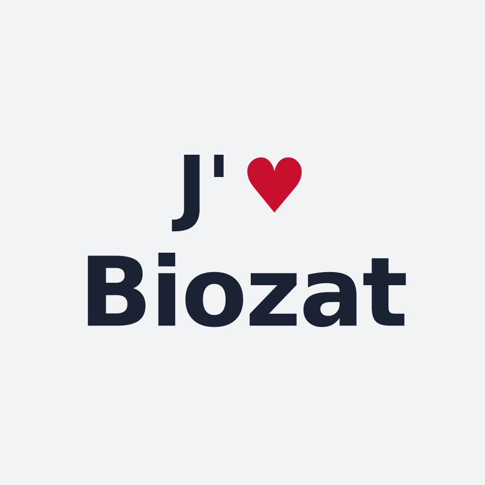 Poster personnalisé Biozat — design J'aime Biozat