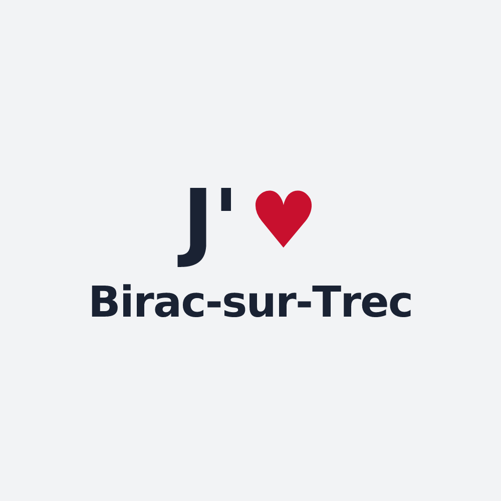 Poster personnalisé Birac-sur-Trec — design J'aime Birac-sur-Trec