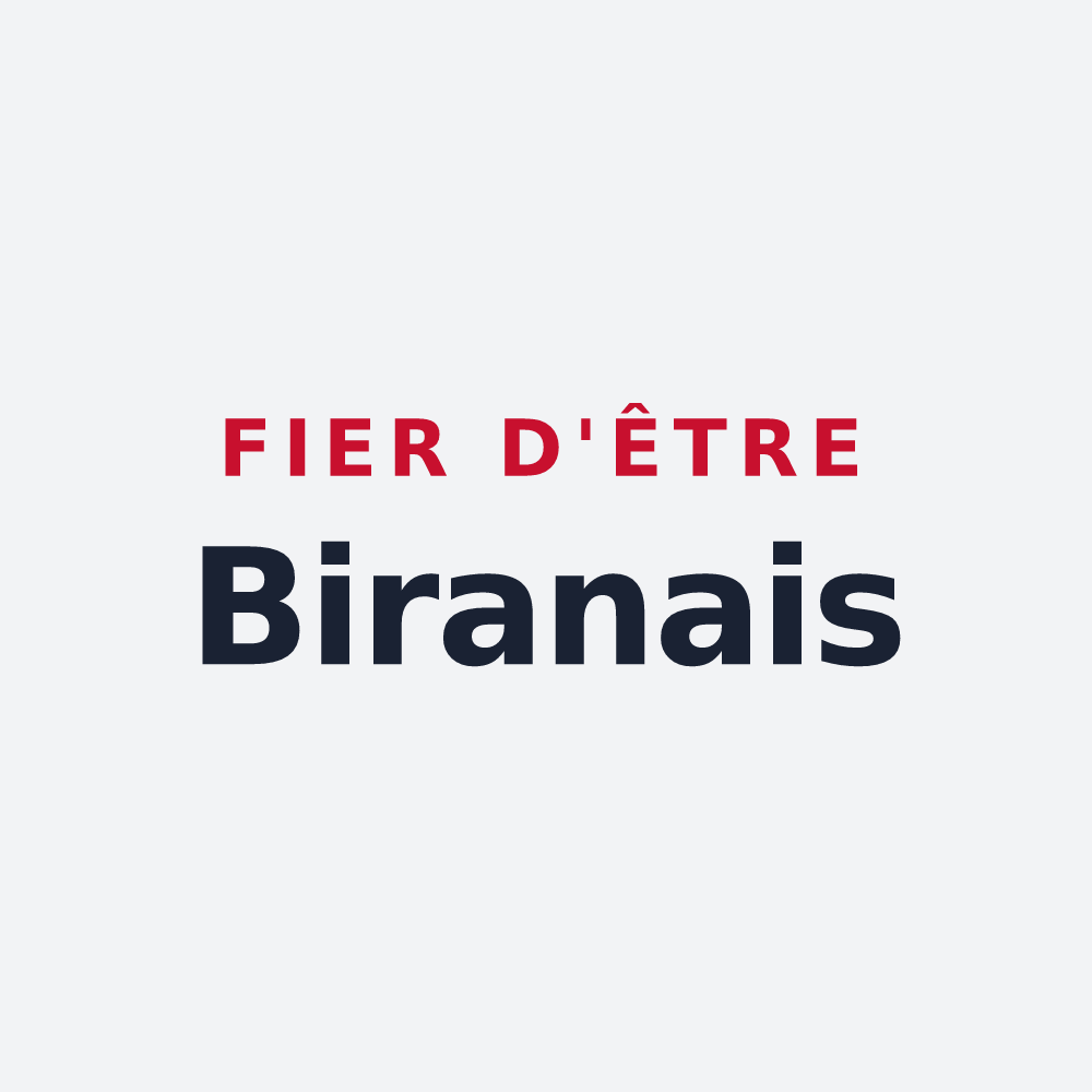 Poster « Fier d'être Biranais » — design pour Biran
