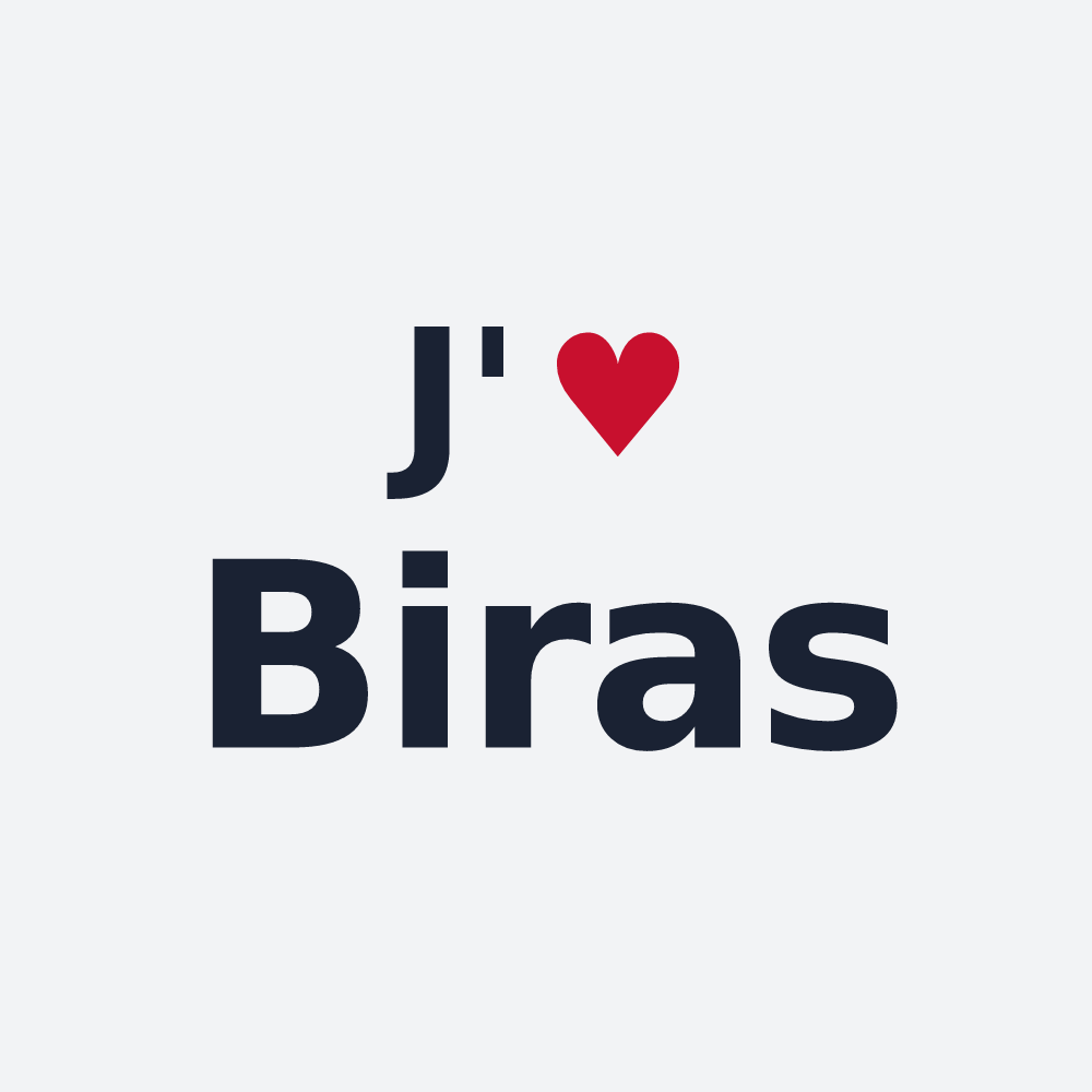 Poster personnalisé Biras — design J'aime Biras