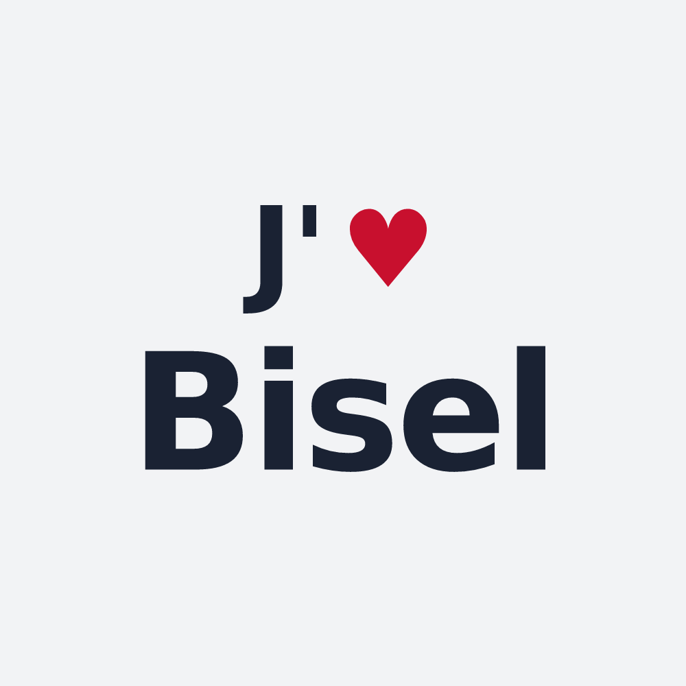 Poster personnalisé Bisel — design J'aime Bisel