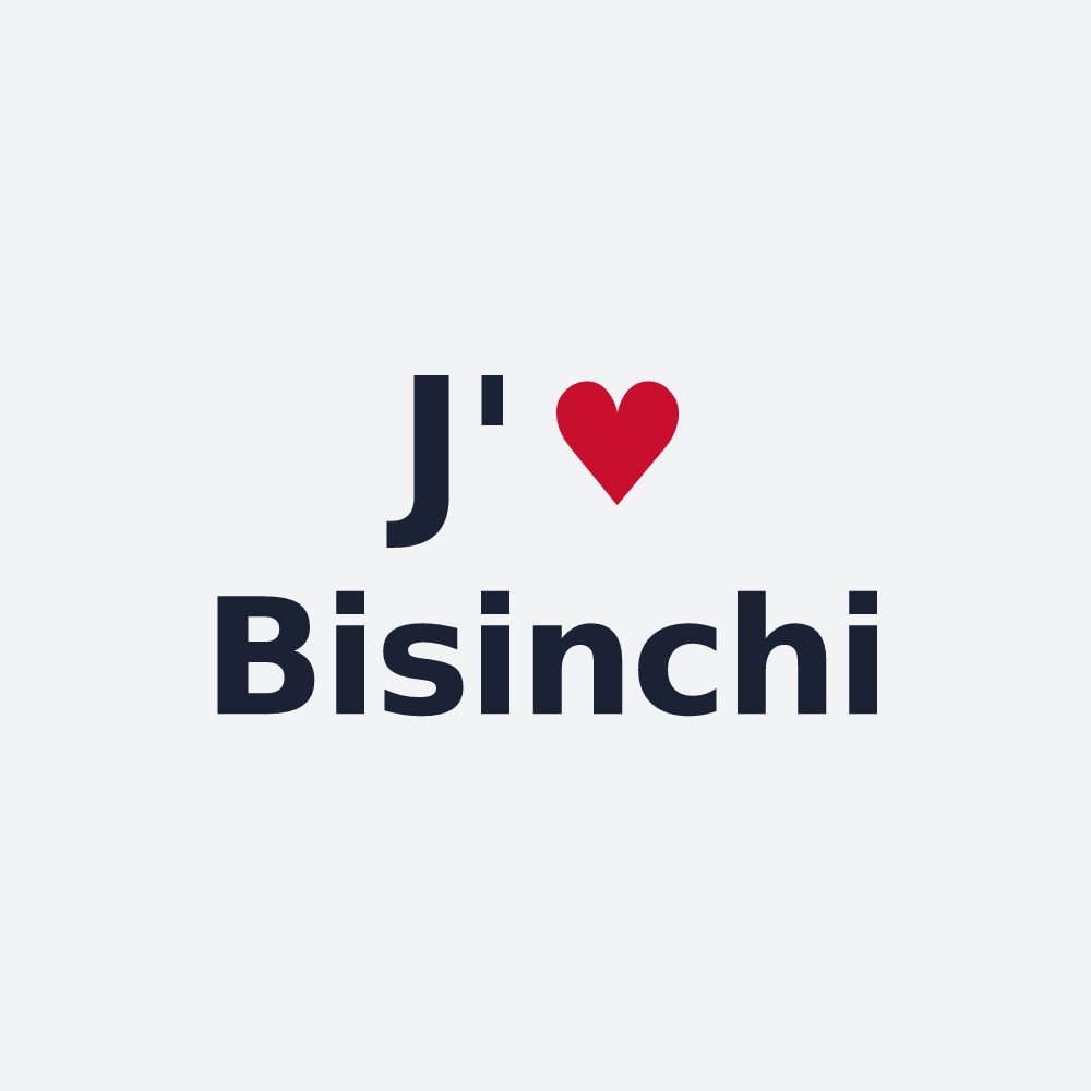 Poster personnalisé Bisinchi — design J'aime Bisinchi