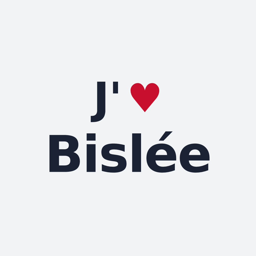 Poster personnalisé Bislée — design J'aime Bislée
