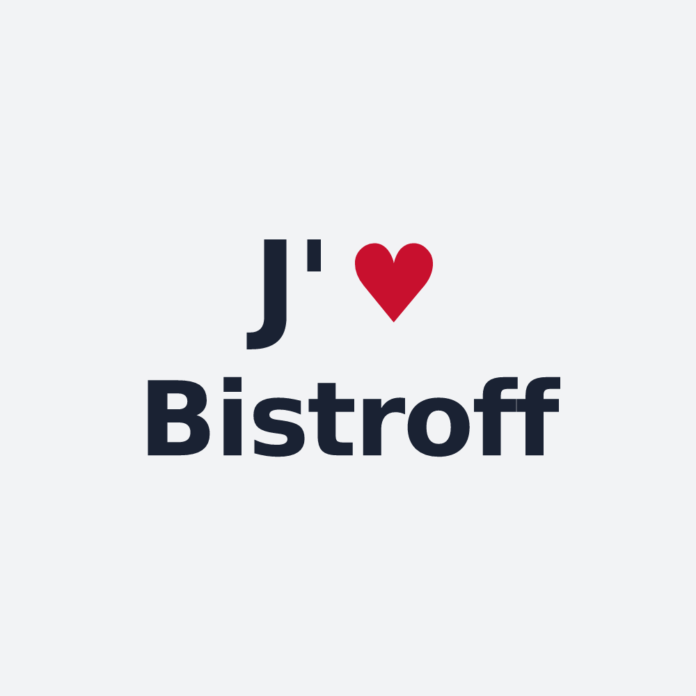 Poster personnalisé Bistroff — design J'aime Bistroff