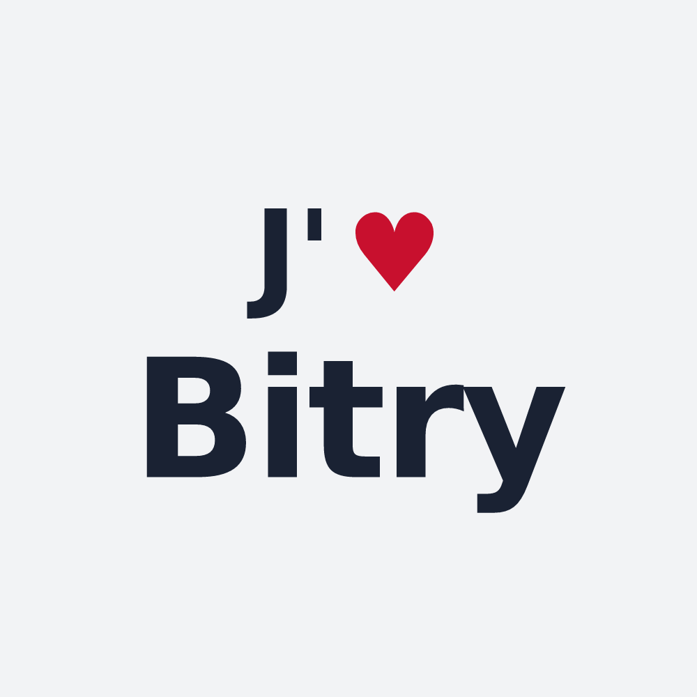 Poster personnalisé Bitry — design J'aime Bitry
