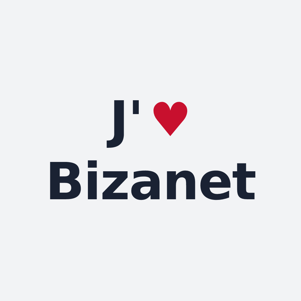 Poster personnalisé Bizanet — design J'aime Bizanet