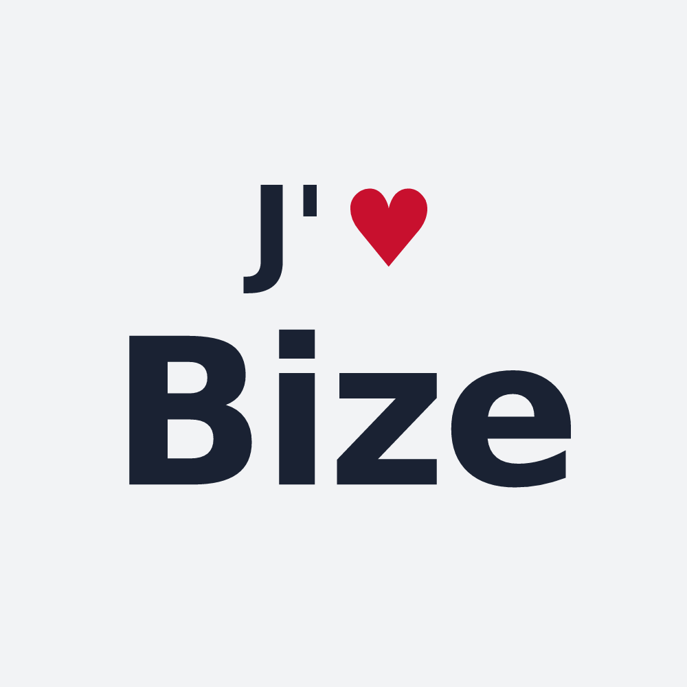 Poster personnalisé Bize — design J'aime Bize