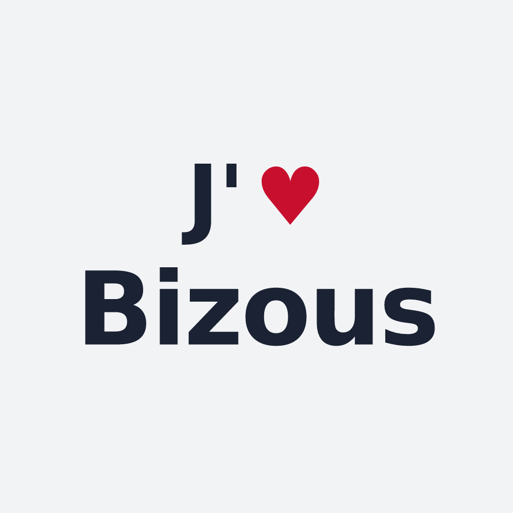 Poster personnalisé Bizous — design J'aime Bizous