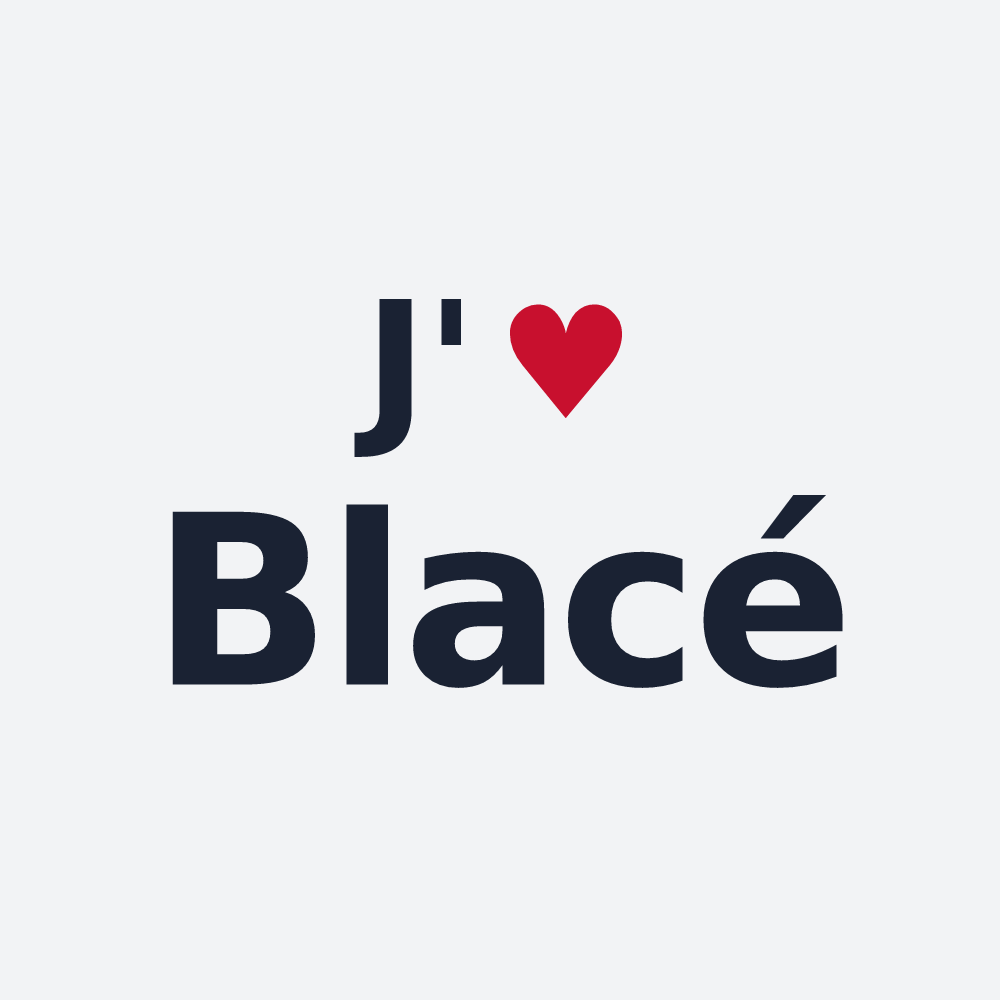Poster personnalisé Blacé — design J'aime Blacé