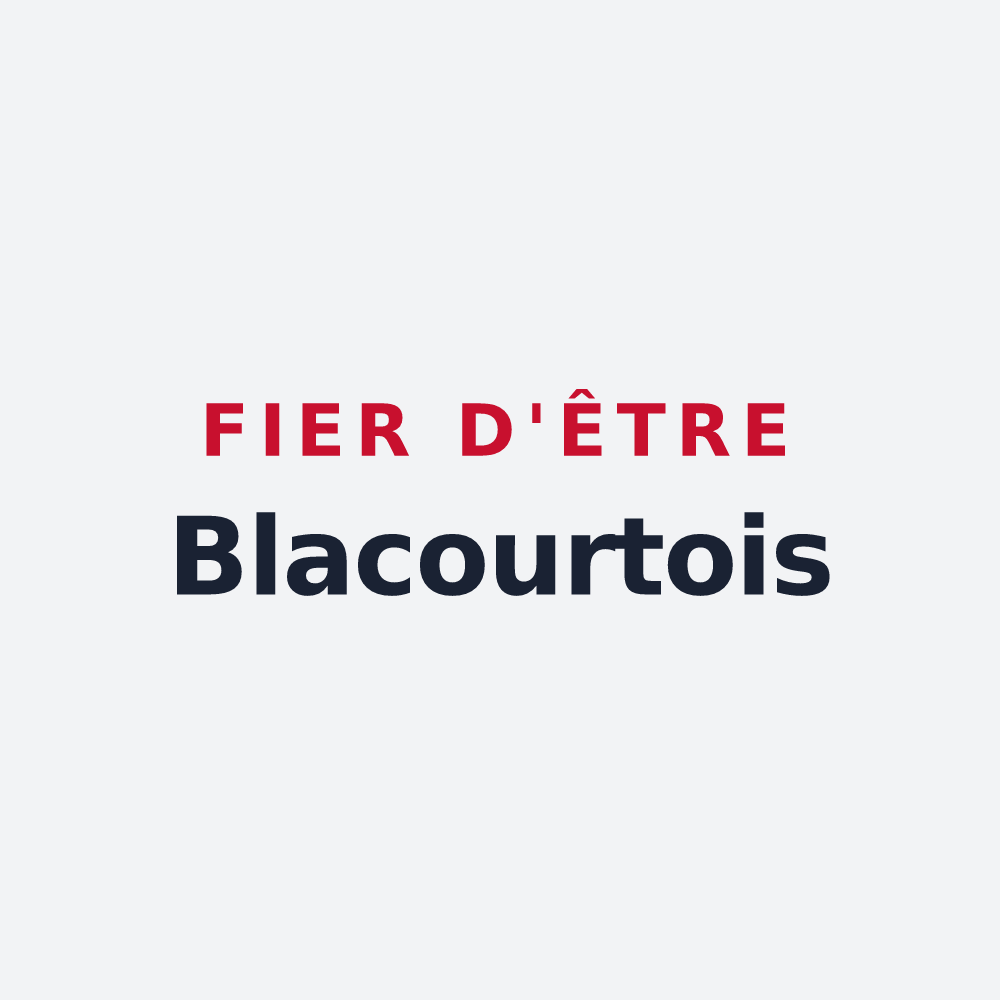 Poster « Fier d'être Blacourtois » — design pour Blacourt