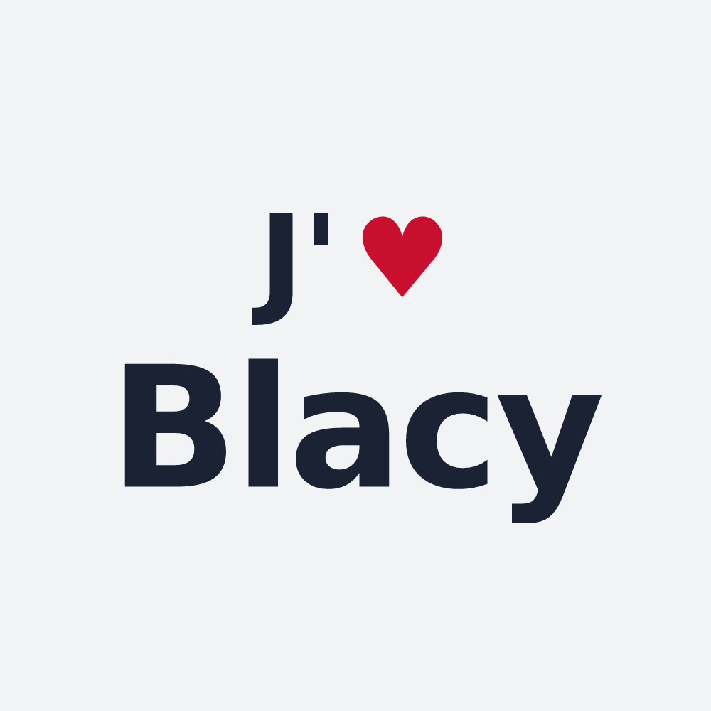 Poster personnalisé Blacy — design J'aime Blacy